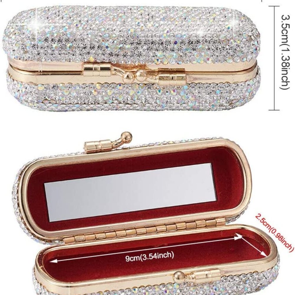 NEW Sparkling Bling Swarovski Crystal Lipstick Case - Picture 6 of 7